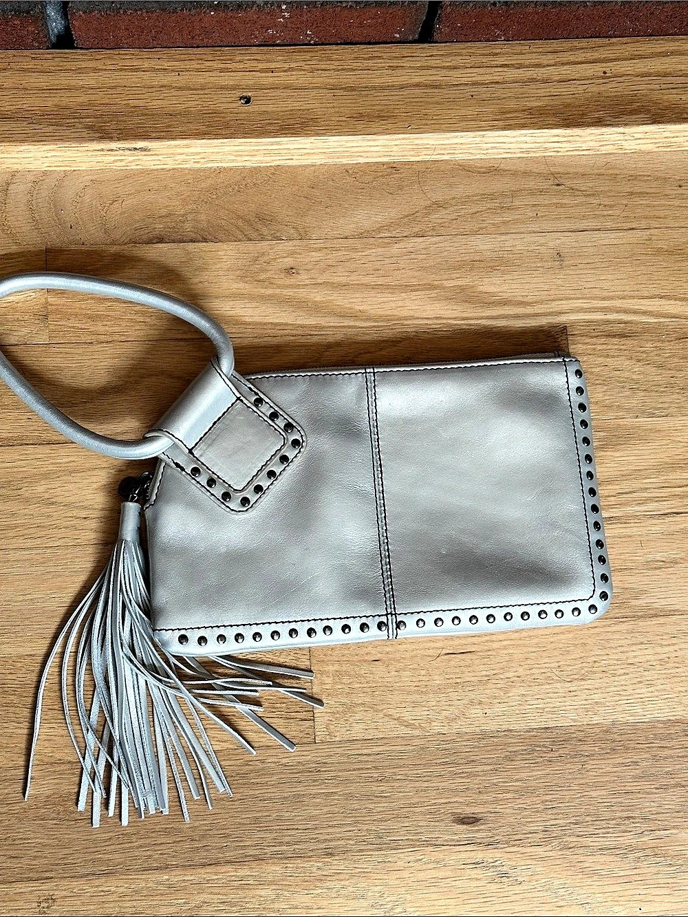 Hobo Sable Wristlet Silver Tassel